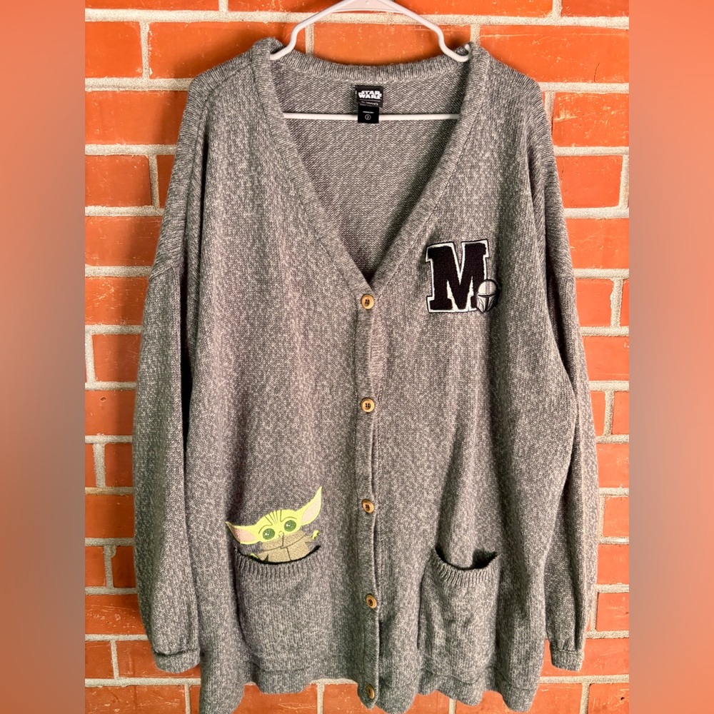 Her Universe Star Wars The Mandalorian Grey Cardigan